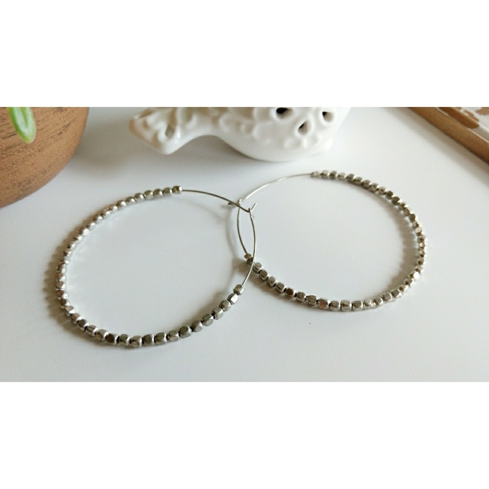 🌸Silver Hoops🌸